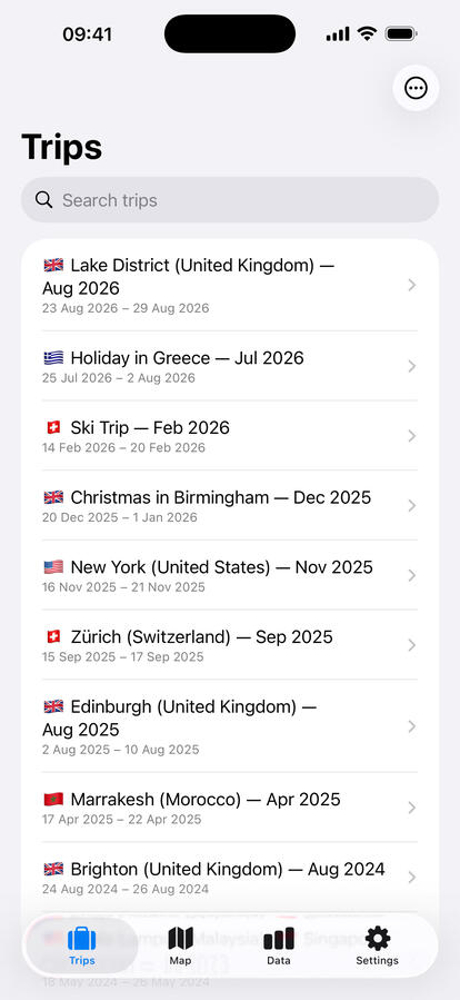 Store all your trips